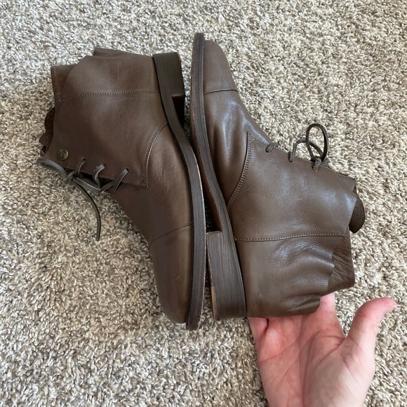 Osklen brown leather combat ankle boots size 37 - Picture 5 of 9